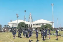  ?? Picture: ANESH DEBIKY/GALLO IMAGES ?? NO HOME GROUND: Amazulu FC train at the Kings Park grounds in Durban.