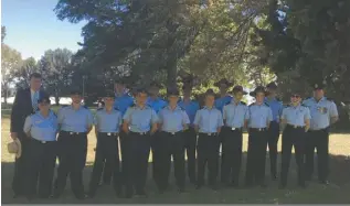  ??  ?? Andrew pictured with the Australian Air Force Cadets at Newman Park in Orange on Sunday.