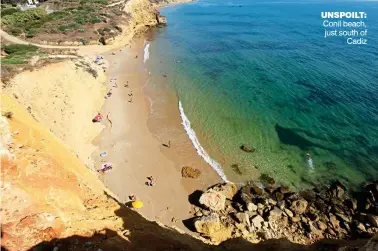  ??  ?? UnsPoilt: Conil beach, just south of Cadiz