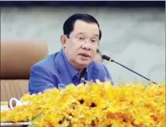  ?? SPM ?? Prime Minister Hun Sen addresses the party’s congress on January 29.