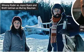  ?? ?? Winona Ryder as Joyce Byers and Brett Gelman as Murray Bauman
David Harbour as Jim Hopper