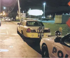  ?? EPA/CINCINNATI POLICE DEPARTMENT HANDOUT ?? Cincinnati Police Department vehicles respond to a shooting at a nightclub in Cincinnati, Ohio, yesterday.