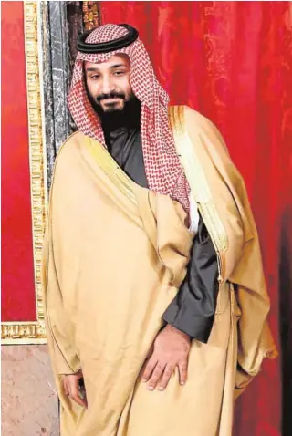  ?? ERNESTO AGUDO ?? Mohamed Bin Salman, príncipe heredero al trono saudí
