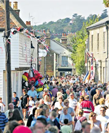  ??  ?? Many Britons are expected to tighten their belts once they return from holidays abroad, which are more costly due to the weak pound