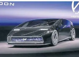  ?? FOTO: HONDA/DPA-TMN ?? Hersteller wie Honda zeigten in Las Vegas auch ihre neuesten Fahrzeuge und Studien – wie etwa den Saloon.