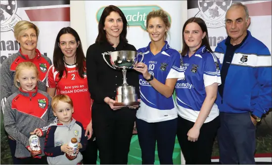  ??  ?? Etna Flanagan, Sadhbh Flanagan, Odhrán Flanagan, Anne Marie Coleman, St Nathys, Karen McGarty, Aurivo, Sarah Reynolds, Elaine O’Reilly and Seamus McDonagh, Geevagh all looking forward to Saturday’s senior ladies final in Tubbercurr­y at 2:30pm. Pics: Carl Brennan.