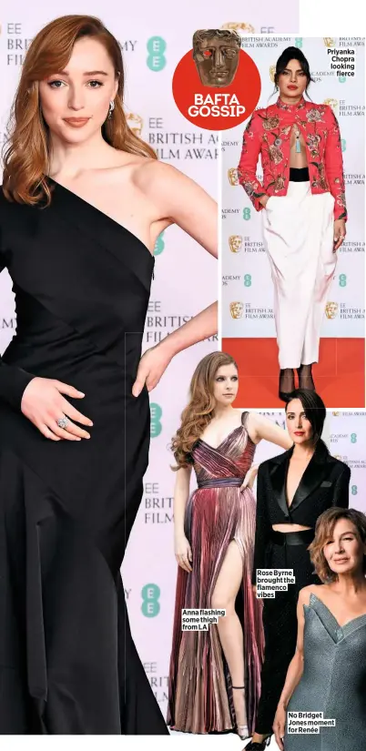  ??  ?? Anna flashing some thigh from LA
Rose Byrne brought the flamenco vibes
Priyanka Chopra looking fierce
No Bridget Jones moment for Renée