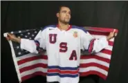  ?? RICK BOWMER — THE ASSOCIATED PRESS FILE ?? Boston University forward Jordan Greenway was preparing for his junior year last summer when he heard that USA Hockey might be calling on collegians and minor-league pros to fill out its Olympic roster. It was only after NHL players were officially...