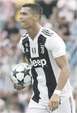  ?? Picture: AFP ?? NEW CHAPTER. The eyes of the football world are on Cristiano Ronaldo today as he makes his Serie A debut for Juventus.