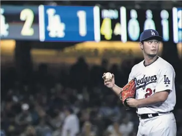  ?? Wally Skalij Los Angeles Times ?? YU DARVISH will start for the Dodgers on Friday in Game 3 of the World Series against the Houston Astros, a team he is rather familiar with from his time with the Texas Rangers, when the clubs were division rivals.