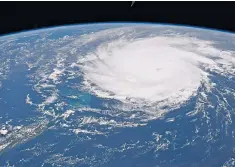  ??  ?? Hurricane Jose seen from space in a picture posted by US astronaut Randy Bresnik