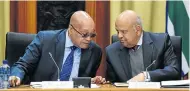  ?? Picture: GCIS ?? BREAKDOWN OF RELATIONSH­IP: President Jacob Zuma and his former finance minister Pravin Gordhan last year