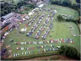  ??  ?? Aerial view of the 1996 Open Weekend, when it was held adjacent to Dunsfold Landrovers Ltd.