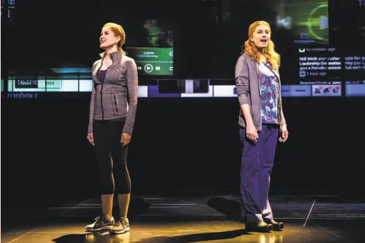  ?? Matthew Murphy ?? Christiane Noll plays Cynthia Murphy and Jessica Phillips plays Heidi Hansen in the national tour of the Tony-winning “Dear Evan Hansen.” The Broadway musical opens at the Curran theater in San Francisco on Thursday, Dec. 6.