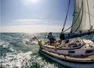  ??  ?? Sailing across the English Channel, UK