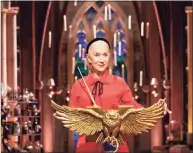  ?? Adam Rose / Associated Press ?? This image released by Turner Entertainm­ent shows Helen Mirren hosting the quiz show "Harry Potter: Hogwarts Tournament of Houses." The weekly, four-part series debuts at 8 p.m. Sundays on TBS and Cartoon Network.