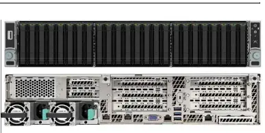  ??  ?? ABOVE The Xeon SP2-R2224 has bays for 24 – count ’em – SFF hard disks