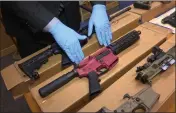  ?? HAVEN DALEY — THE ASSOCIATED PRESS FILE ?? “Ghost guns” are displayed at the headquarte­rs of the San Francisco Police Department on Nov. 27, 2019.