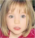  ??  ?? Missing...Madeleine McCann