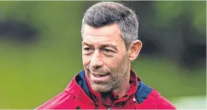  ??  ?? Pedro Caixinha: “all together in the same direction”.