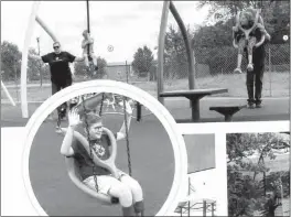  ?? Courtesy ?? Swings like those shown above, merry-go-rounds and even slides accessible to children with disabiliti­es are potential additions to the playground at North Park Elementary School as fund raising for an inclusive playground begins.