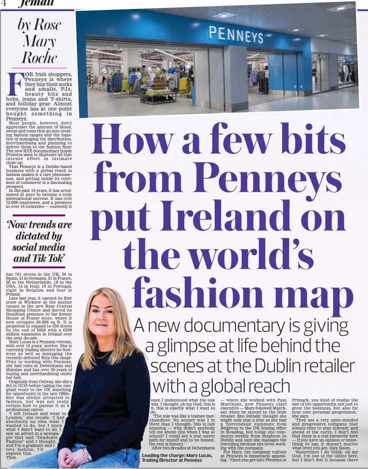  ?? ?? Leading the charge: Mary Lucas, Trading Director at Penneys