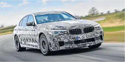  ??  ?? The next generation of the M5 will boast xDrive all-wheel drive and more power — obviously.