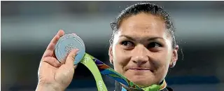  ?? REUTERS ?? Valerie Adams certainly saw the silver lining in her failed tilt at a third straight Olympic gold in Rio.