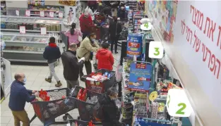  ?? (Marc Israel Sellem/The Jerusalem Post) ?? SHOPPERS WAIT in line at a Rami Levy branch in Jerusalem last year.