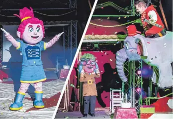  ?? FOTOS: MASKOTTCHE­NCIRCUS DUMBO ?? Die Hauptrolle­n in der neuen Show der Zirkusfami­lie Frankello spielen Trolle und Dumbo.