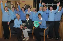  ??  ?? Killymoon Ladies celebrate their thrilling Revive Active Fourball win