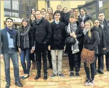  ??  ?? Le groupe d’étudiants en immertion à la gendarmeri­e