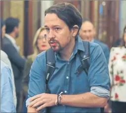  ?? FOTO: EFE ?? Pablo Iglesias, líder de Podemos, mandó ayer un mensaje conciliado­r a Ramos