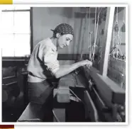  ??  ?? Anni Albers en su taller textil en el Black Mountain College, en 1937. A la izq., su obra ‘Estudio para colgadura no realizada’ (1926).