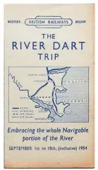  ?? PHOTO: PAPERCHASE ?? One of five River Dart Trip leaflets.