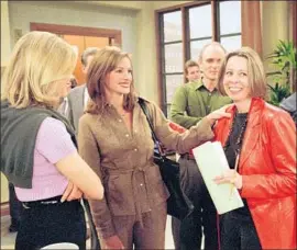  ?? CBS via Getty Images ?? BROADCAST networks are tempted this year to launch more reboots of proven titles, such as CBS’ plan for “Murphy Brown.” Above, its last taping in 1998.