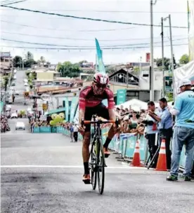  ?? MARIO MORALES/FECOCI ?? Daniel Bonilla, del equipo Scotiabank Nestlé, fue segundo ayer en la etapa Jacó- San Isidro de El General.