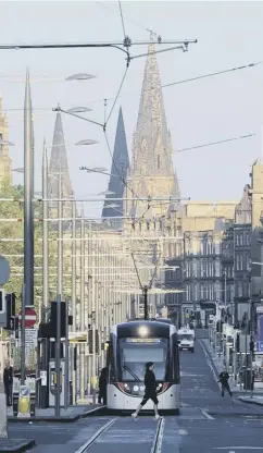  ??  ?? 0 Edinburgh Trams carried 5.3 million passengers last year but they ran three-quarters empty overall