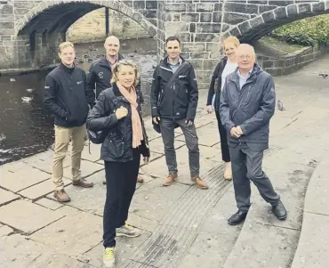  ??  ?? VISIT: Floods Minister Rebecca Pow in Hebden Bridge (picture Calderdale Council)