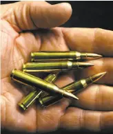  ?? Michael Macor / The Chronicle ?? Background checks would be required to buy or sell ammunition like these AR-15 rounds.
