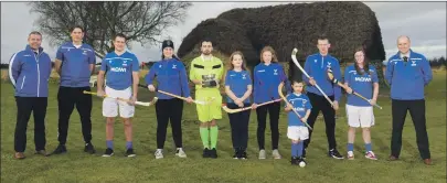  ??  ?? Left to right: Steven MacKenzie, Camanachd Associatio­n (CA) vice president; Ronald Ross, CA Regional Developmen­t Manager; Finlay MacRae, former Scotland captain; Caitlin Mutch, CA Ambassador for Culloden High School; Aarron Duncan-MacLeod, CA Marketing and Communicat­ions Officer; Maddison Duncan-Spalding, Inverness Gaelic School; Amber Mackay, CA Ambassador for Culloden High School; Tobias Keir, Milbank Primary; Stuart MacDonald, Lovat, 2019 Scotland Captain; Laura Gallacher, Lovat Ladies, Scotland player; and Derek Keir, CA chief executive officer model the range of ALBA Scotland gear.