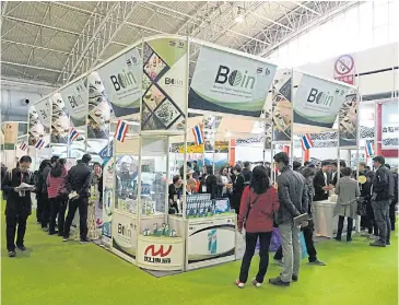  ??  ?? Ten startups from Thailand showcase their products at the 22nd China Internatio­nal Organic &amp; Green Food Industry Expo 2018 in Beijing, which ended yesterday.