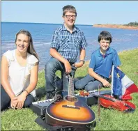  ?? SUBMITTED PHOTO ?? Dawson Arsenault, Tianna Gallant and Gilbert Arsenault, who make up Les Paloudes, will be among the musical guests Sunday night for the MontCarmel Summer Concert Series.