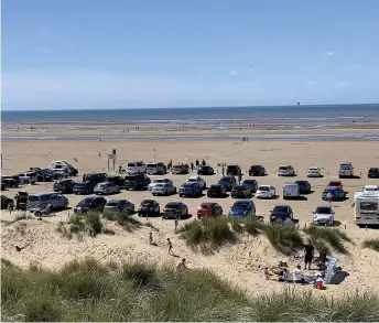  ??  ?? ● Above, Ainsdale beach car park – a new parking area away from the beach is planned