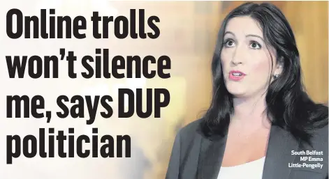  ??  ?? South Belfast
MP Emma Little-Pengelly