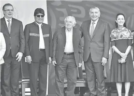  ?? ARACELY MARTÍNEZ /OVACIONES ?? Evo Morales, José Mujica, Adán Augusto López y Claudia Sheinbaum estuvieron presentes