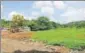  ??  ?? Land being levelled inside Aarey colony.