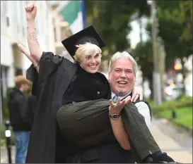  ?? Rayne Looney and Chris Reina from Castlegreg­ory at the KCFE graduation ceremony on Thursday. All Photos Domnick Walsh Eye Focus ??