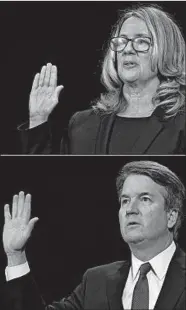  ?? SAUL LOEB/GETTY-AFP ?? The FBI is following up on allegation­s by Christine Blasey Ford, in a probe considered part of Supreme Court nominee Brett Kavanaugh’s background check, officials said.