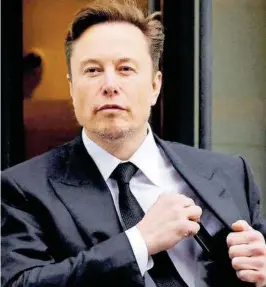  ?? JONATHAN ERNST/REUTERS ?? piden a Musk una compensaci­ón económica